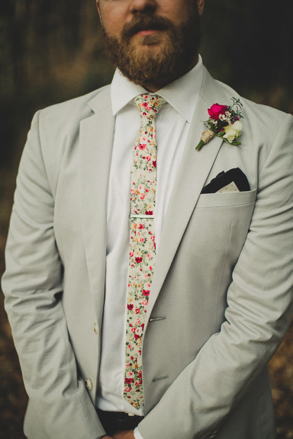 skinny floral tie