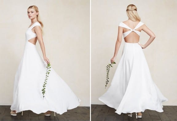 Geometric wedding dress by Reformation | Top 5 wedding dresses under $1000