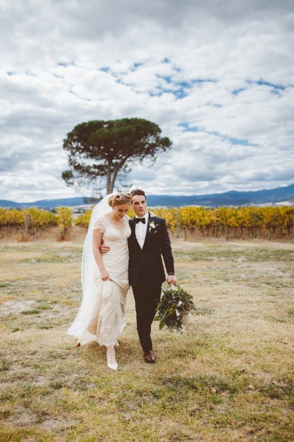 Stones of the Yarra Valley wedding with a mint vintage Chevy ...