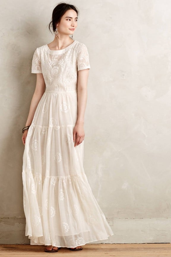 Anthropologie Embroidered Lera Maxi Dress | Best wedding dresses under $1000