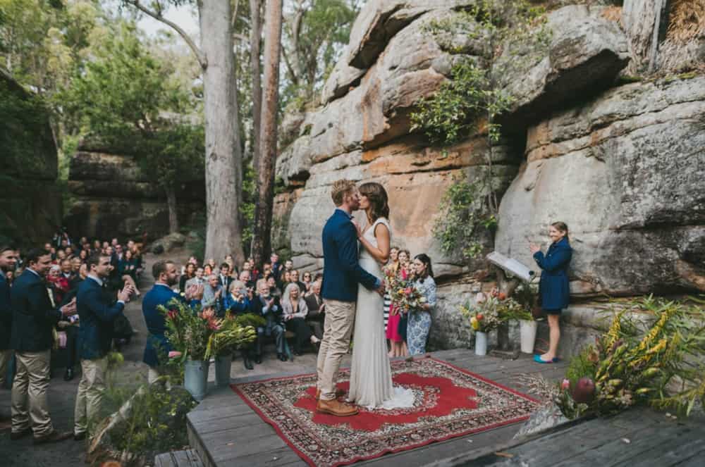 Best outdoor wedding ceremony locations / Rock Cathedral, Kangaroo Valley Bush Retreat