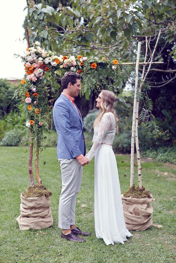 DIY floral arbour