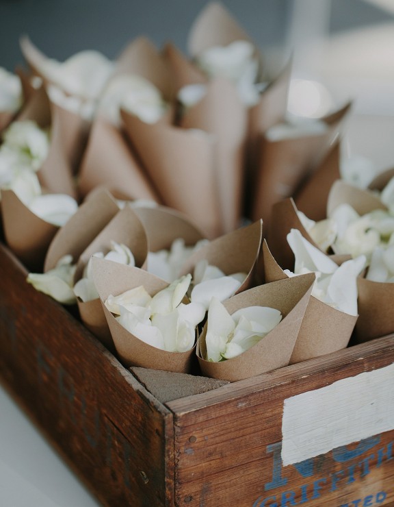 petal confetti cones