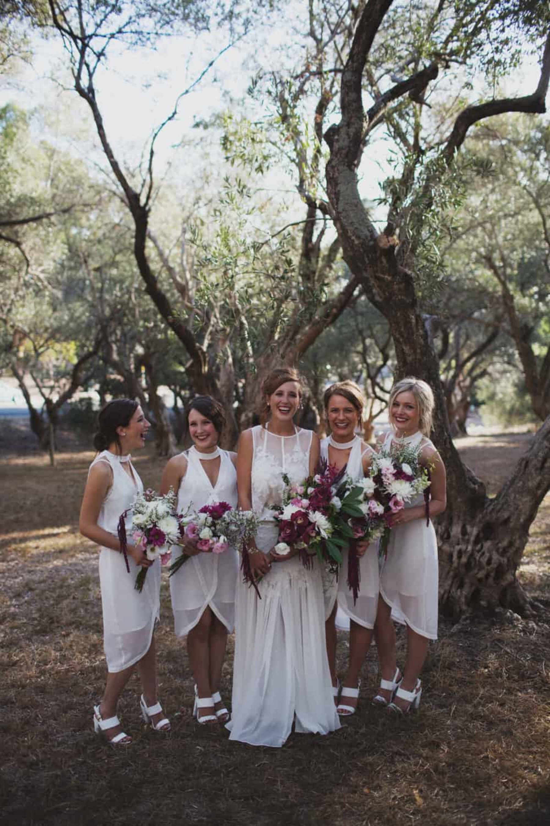 White bridesmaids dresses by Keepsake the Label / Whitewall Photography