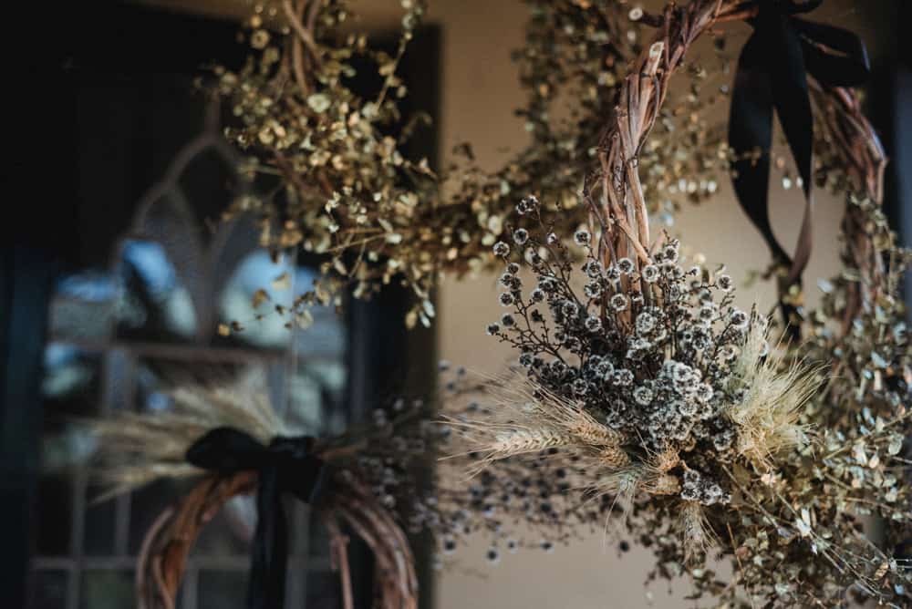 DIY Floral and Wheat Wreath | The Prettiest Fall Wreaths Made From Dried Flowers