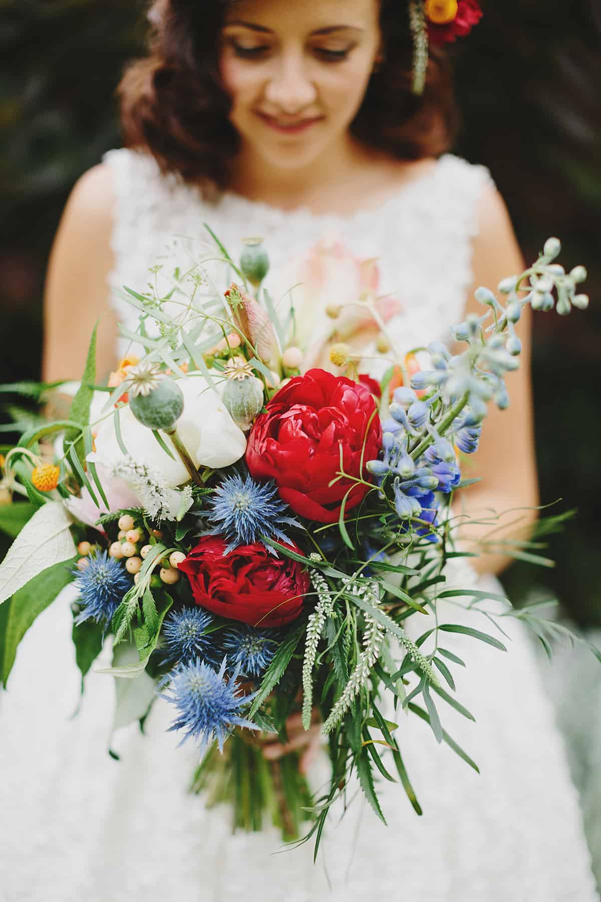 Vibrant wedding bouquet by Bunched Together | Photography by Jonathan Ong Melbourne wedding photographer