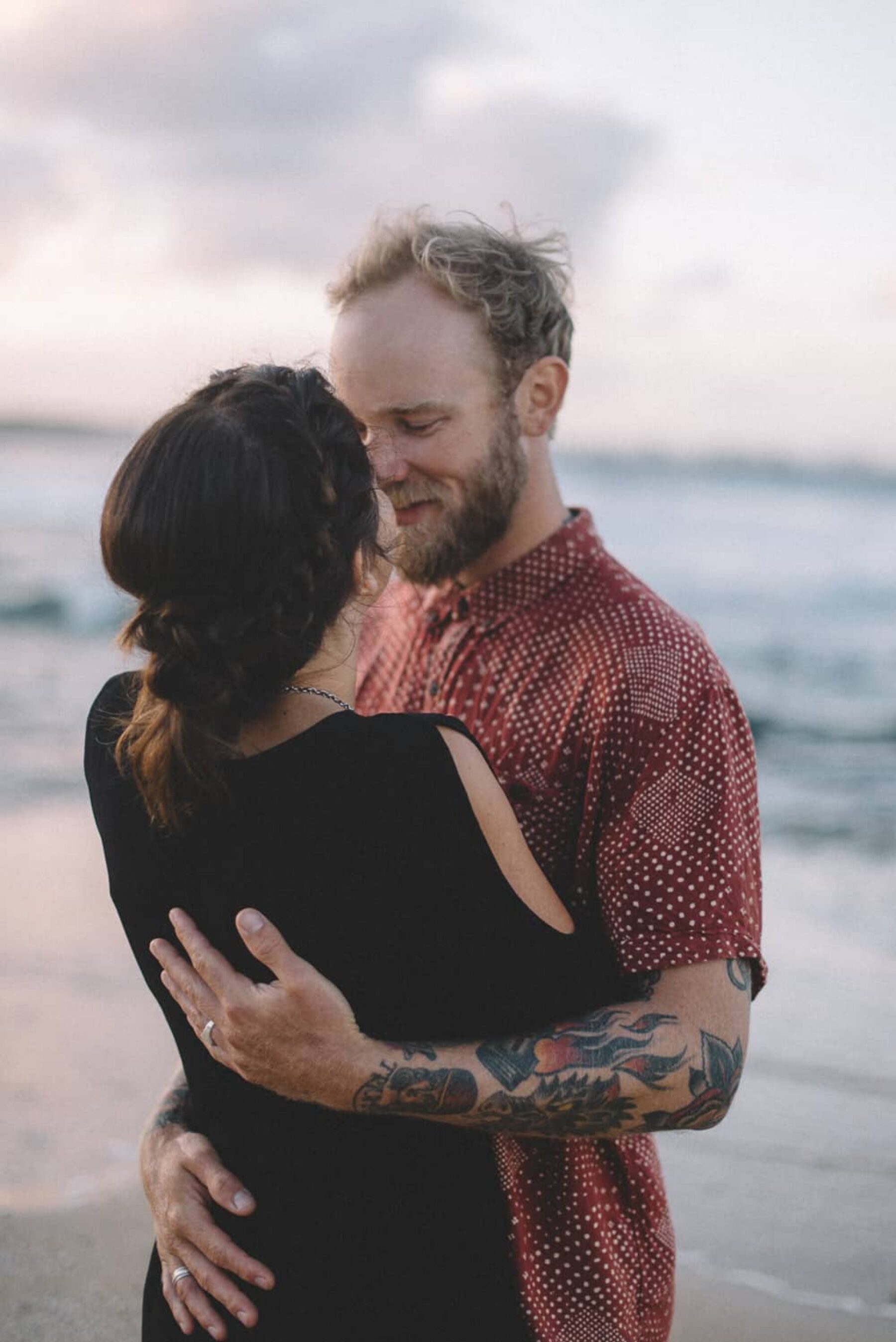 Boho beach engagement shoot on the Sunshine Coast