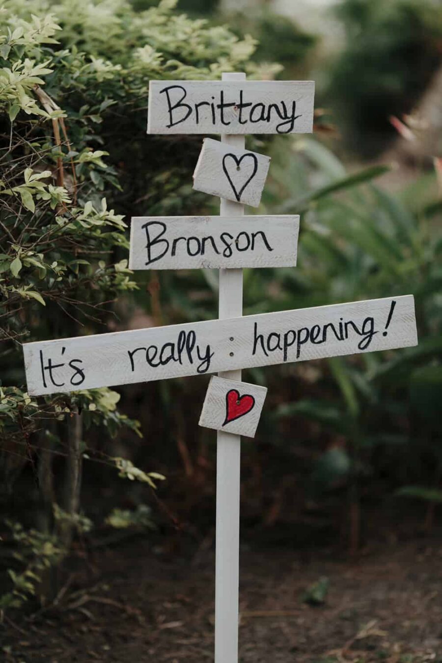 DIY wedding signage