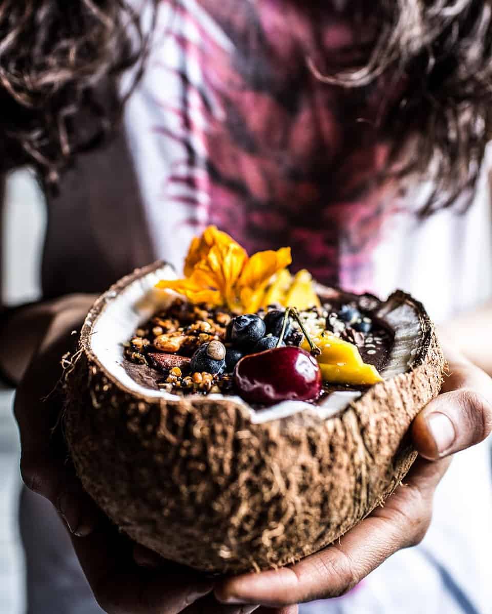 Coconut acai breakfast bowl by Half Baked Harvest / 10 clean-eating food bloggers we love