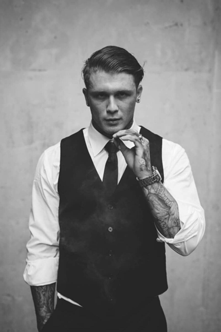 Tattooed groom