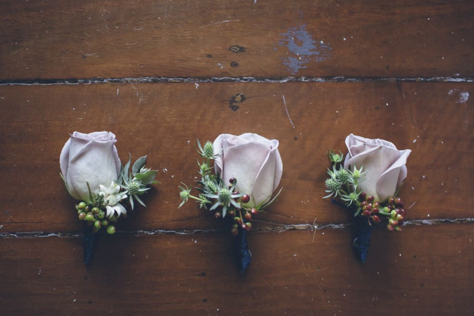 rose and thistle boutonniere