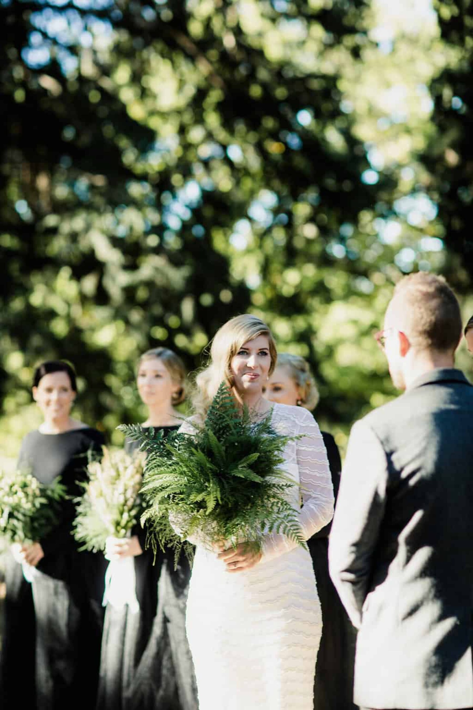 green fern wedding bouquet