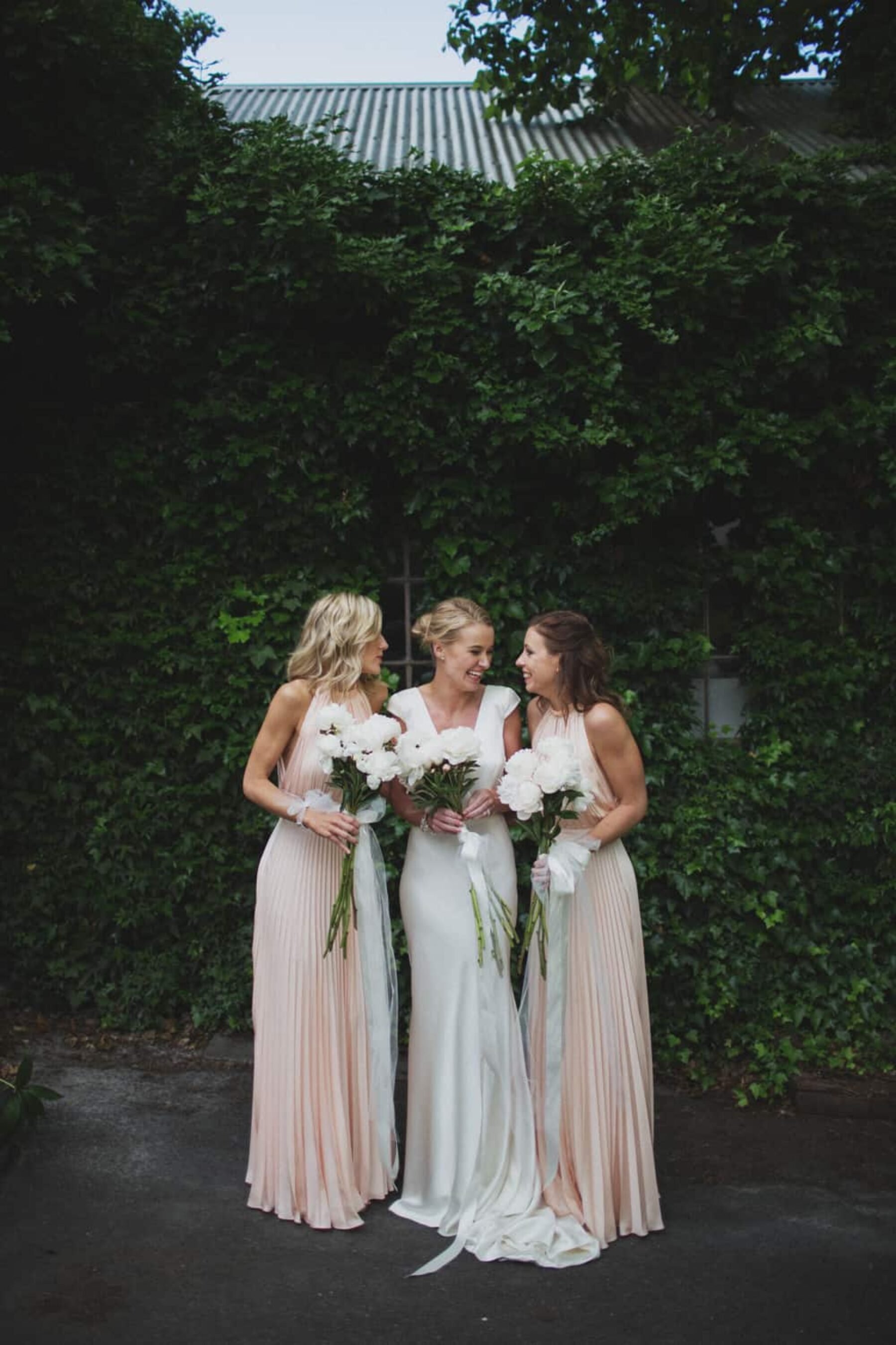 pastel pink bridesmaid dresses by Grace & Hart