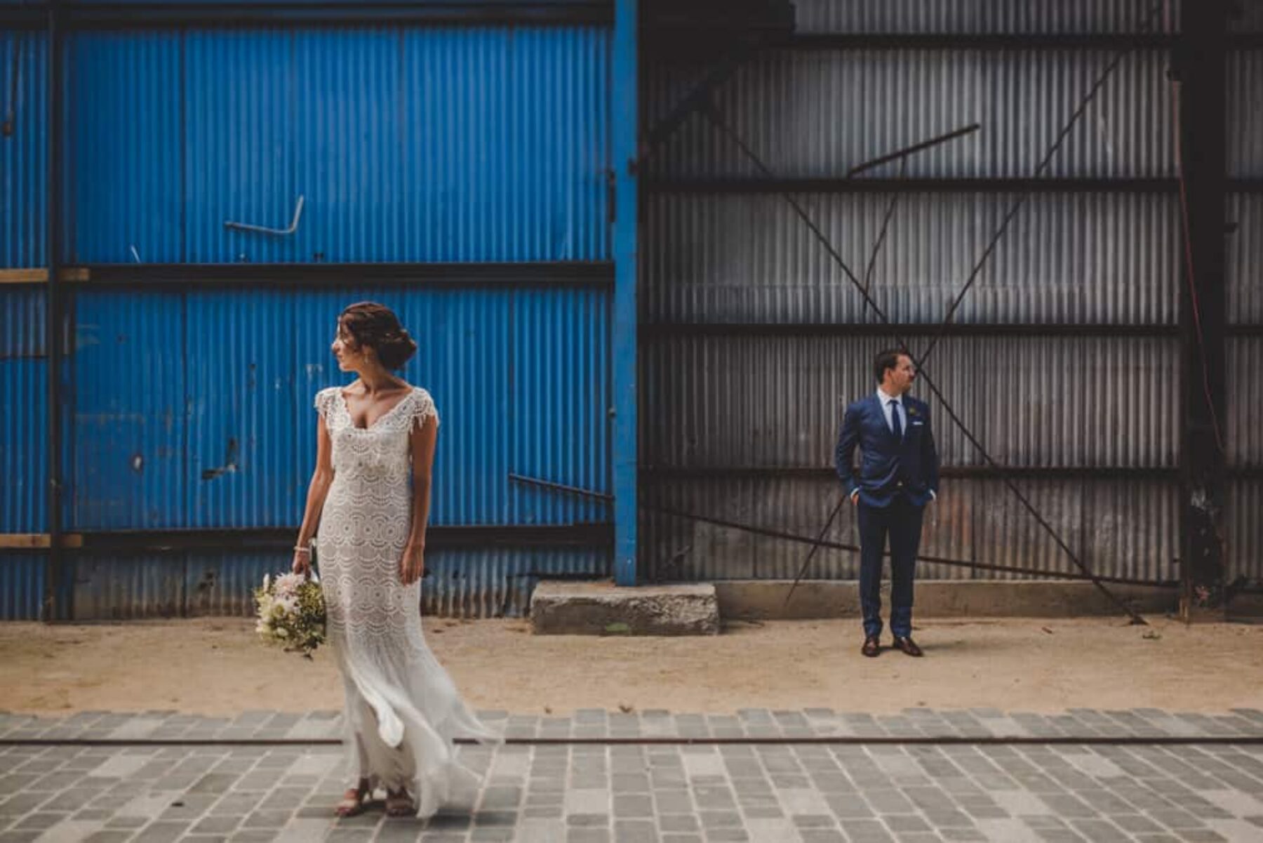 Beaded art deco wedding dress by John Zimmermann Couture