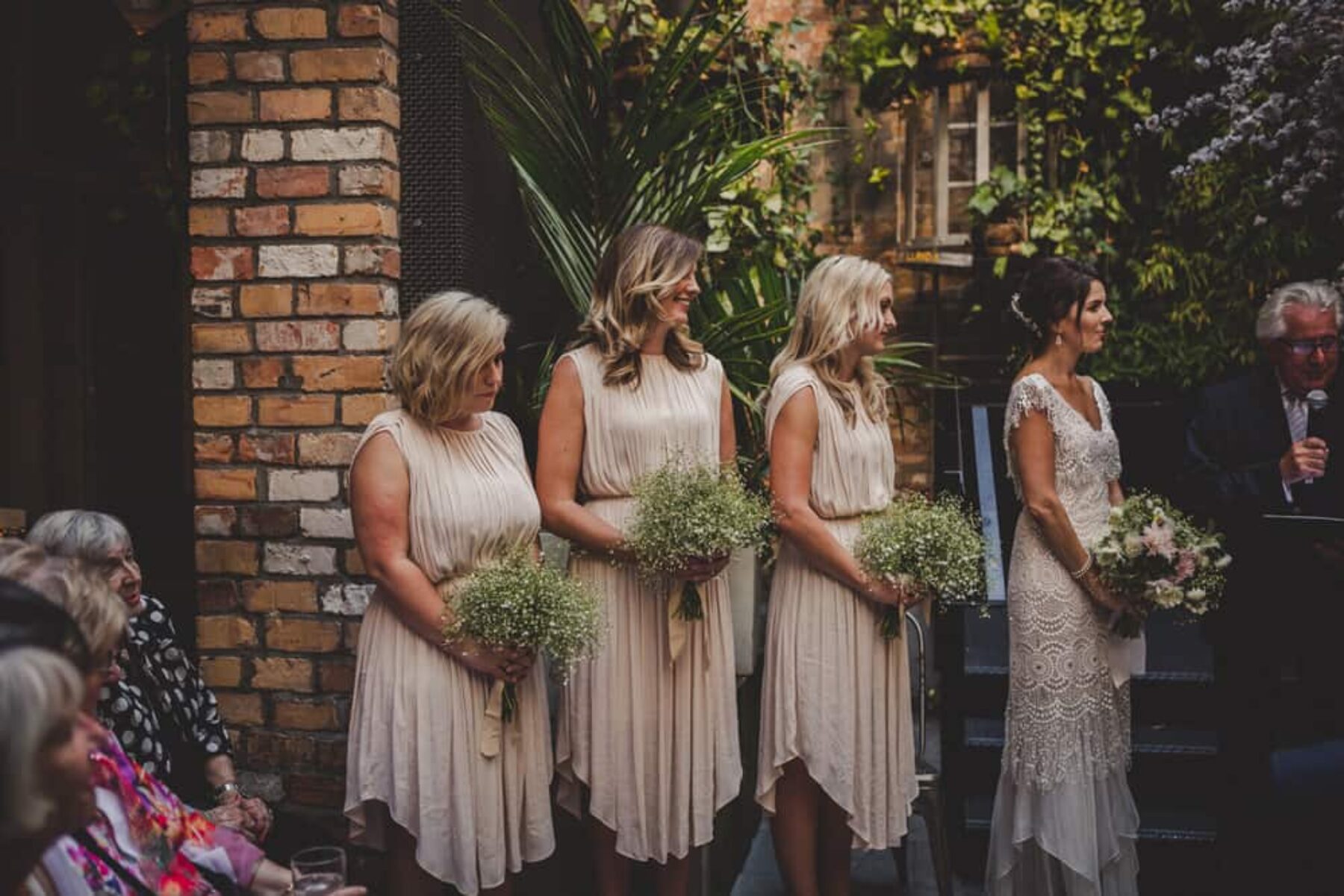 Nude bridesmaid dresses