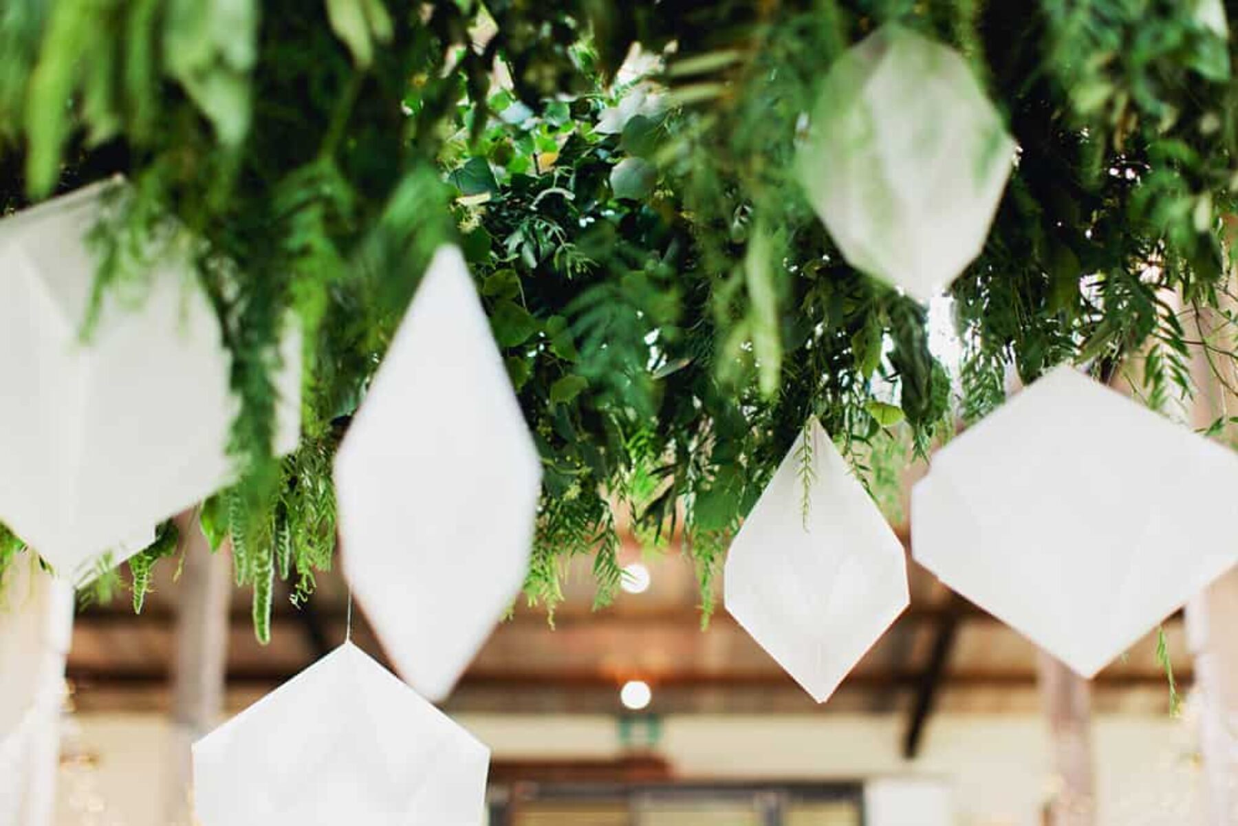 wedding foliage chandelier