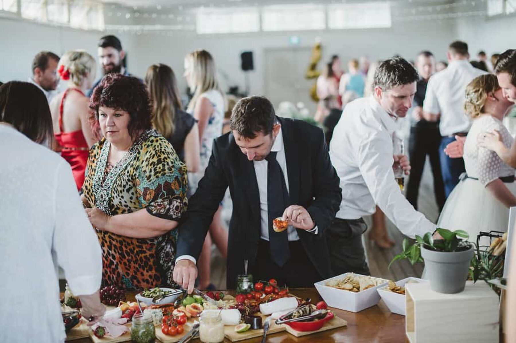 rustic community hall wedding