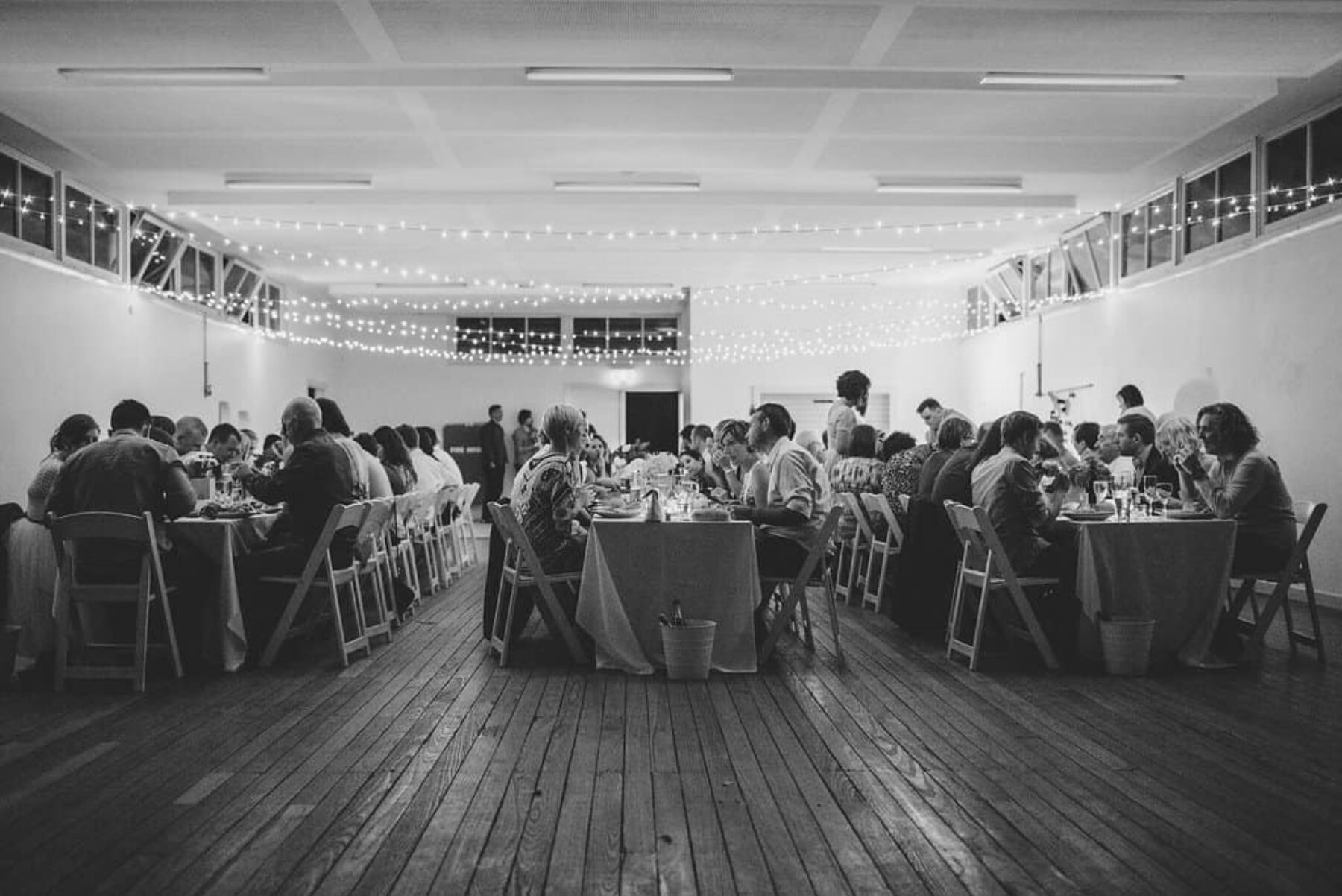 rustic community hall wedding