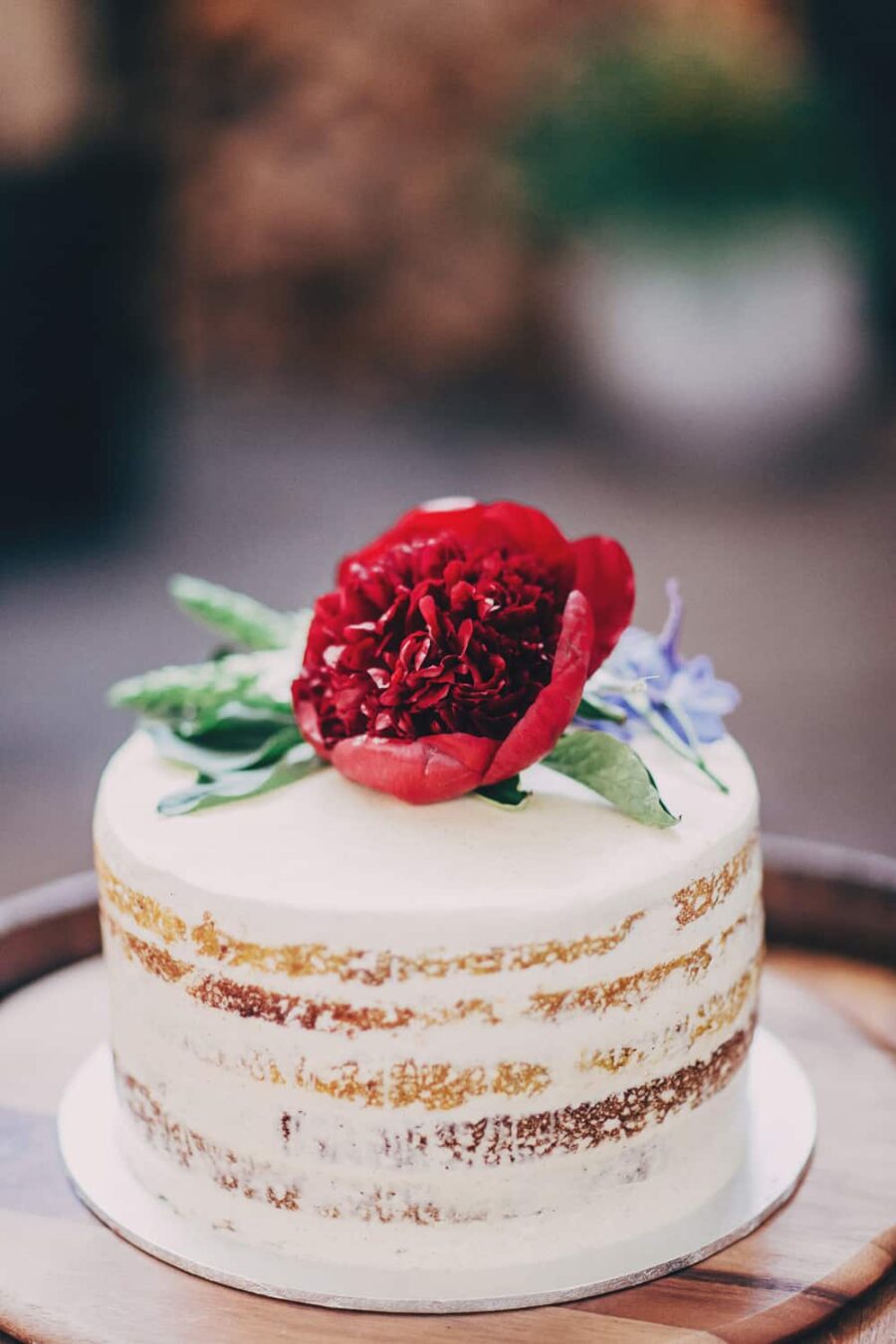 naked layer wedding cake