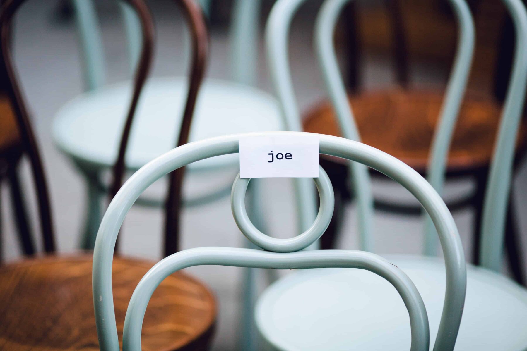 pastel bentwood chairs