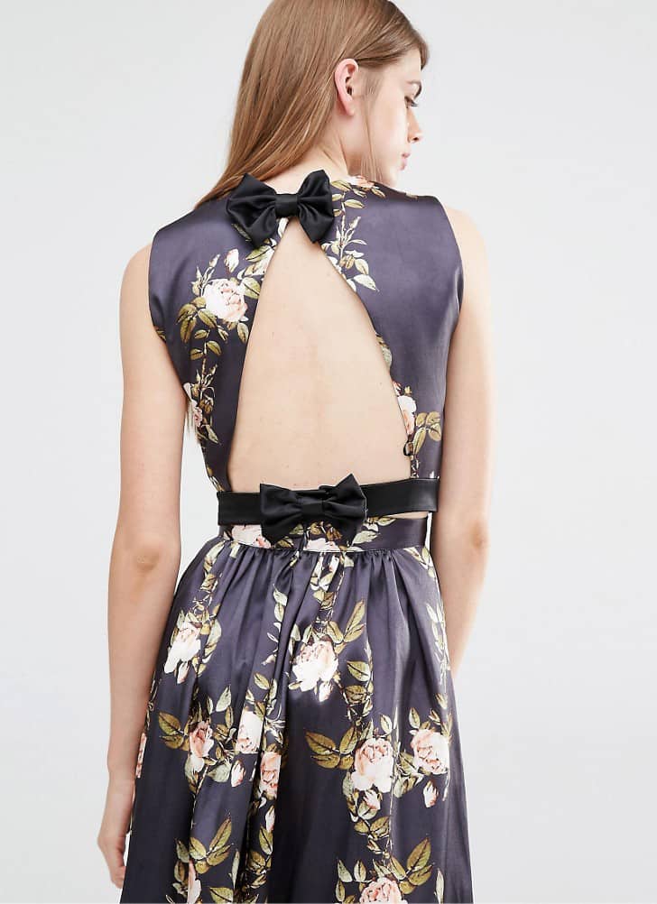 Bridesmaid trend - separates | True Violet open back top with bow