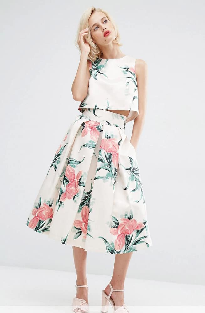 Bridesmaid trend - separates | floral skirt and crop top