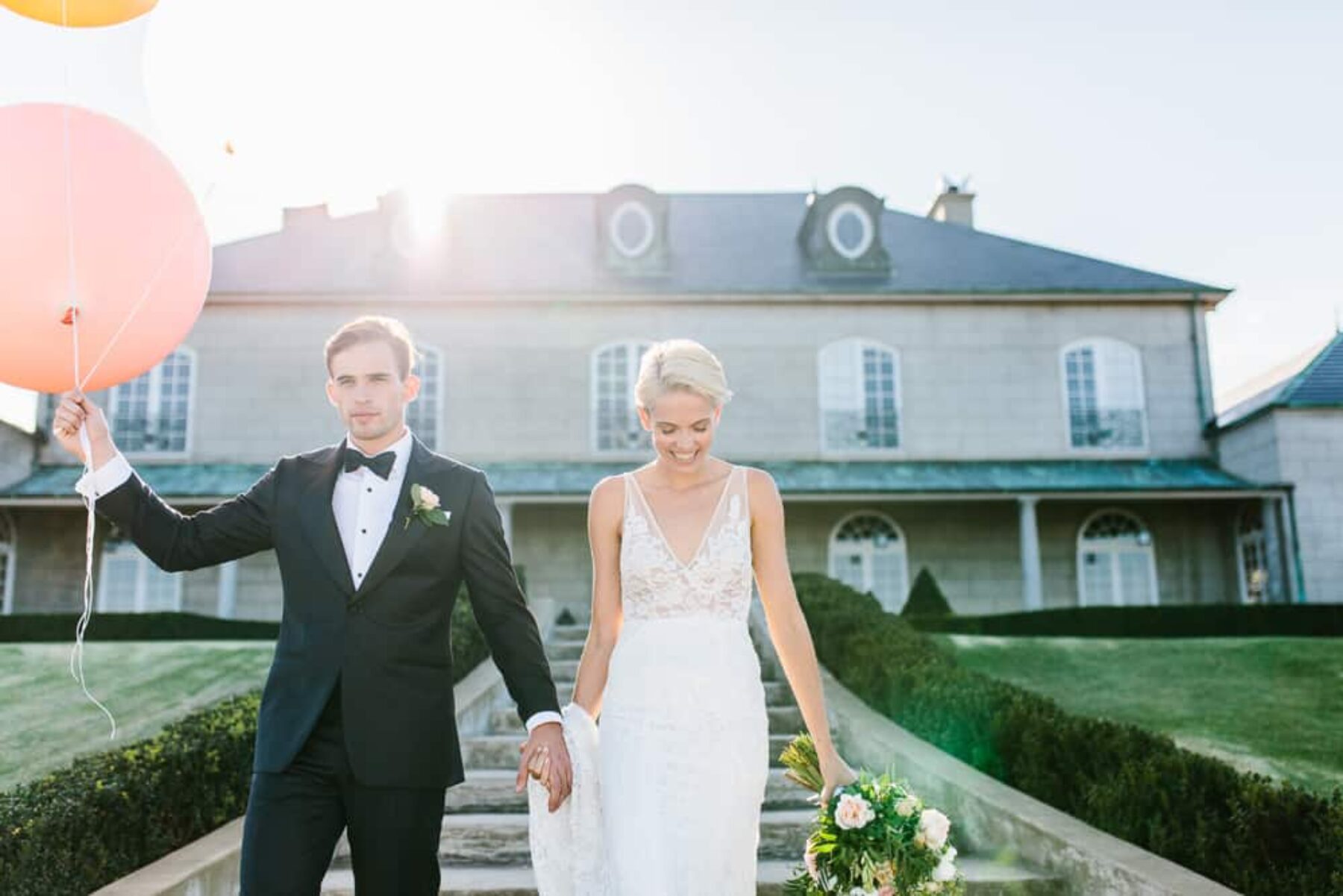 Modern marble and pastel wedding at Campbell Point House