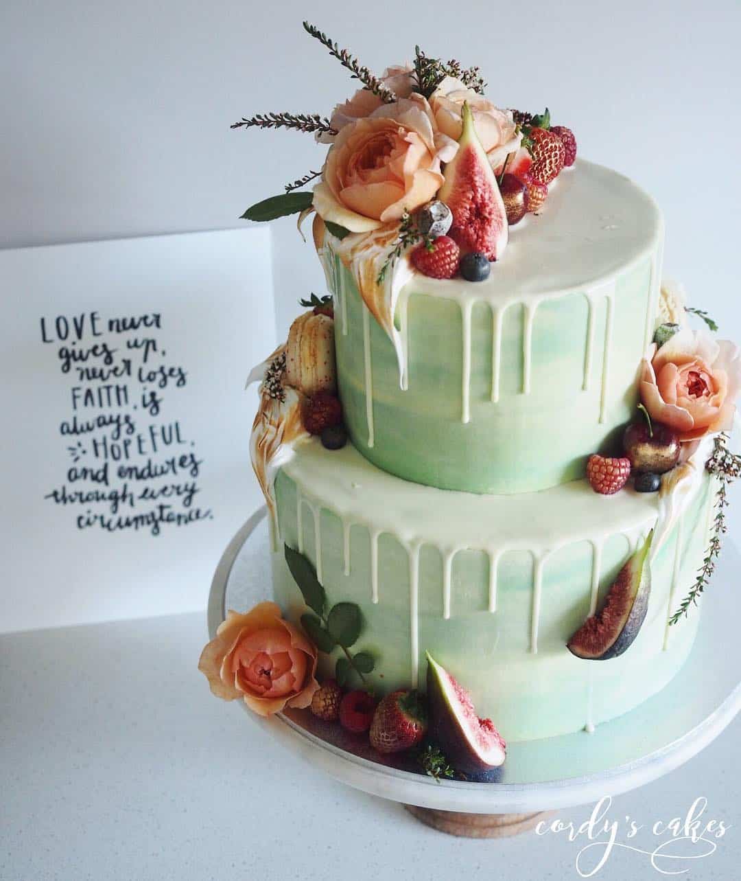 unique and creative wedding cake by Sydney baker Cordy's Cakes