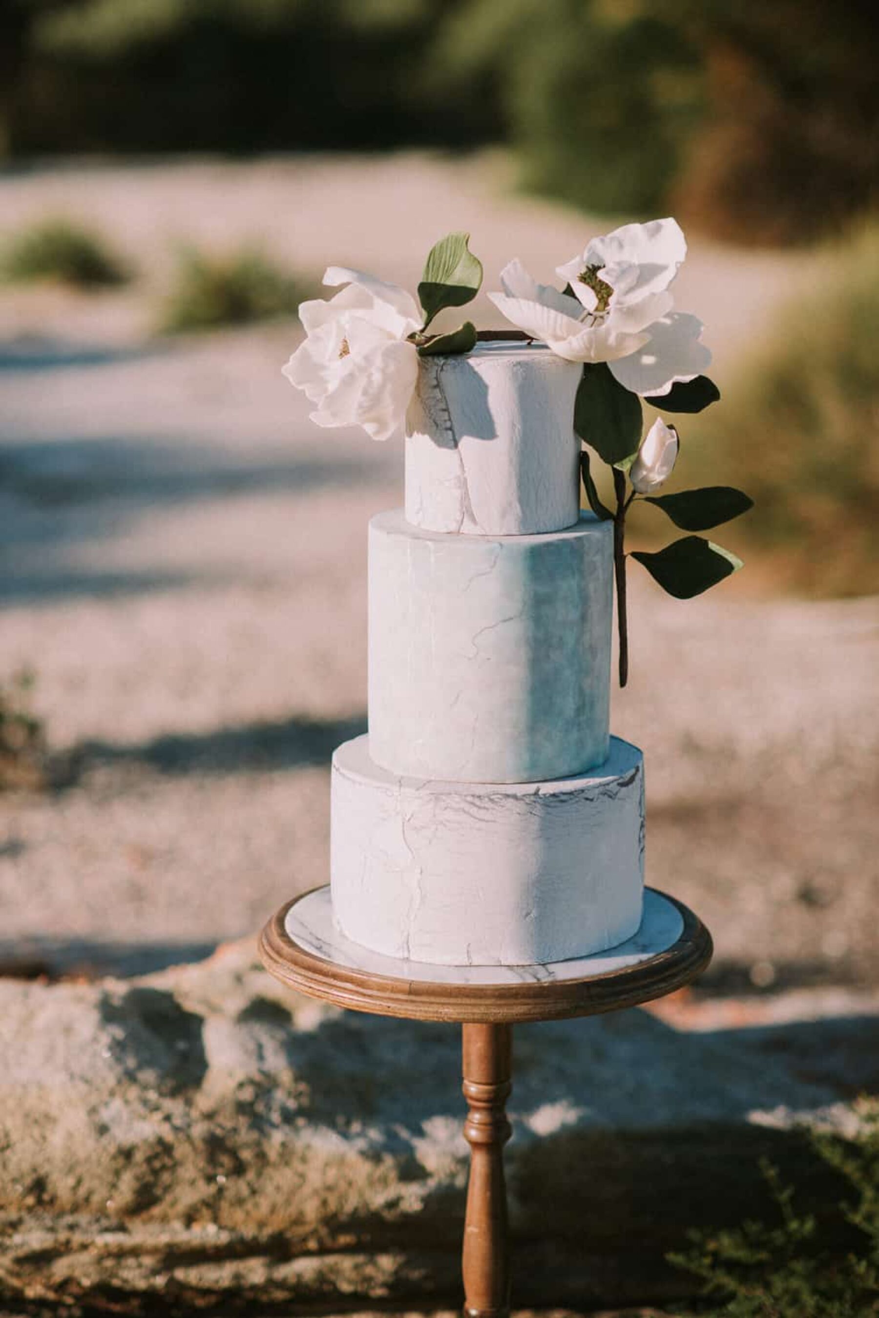 stone-inspired modern wedding cake