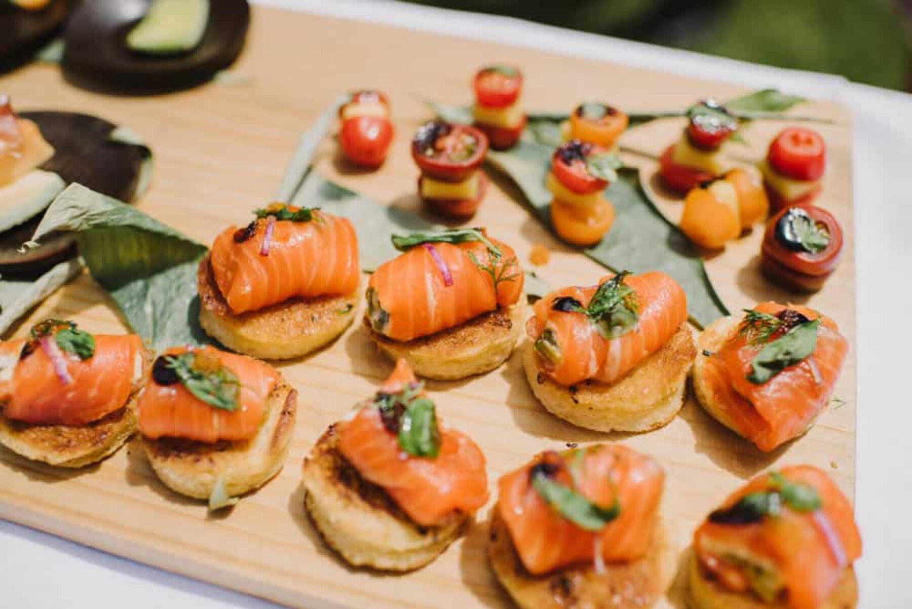 modern salmon canapes