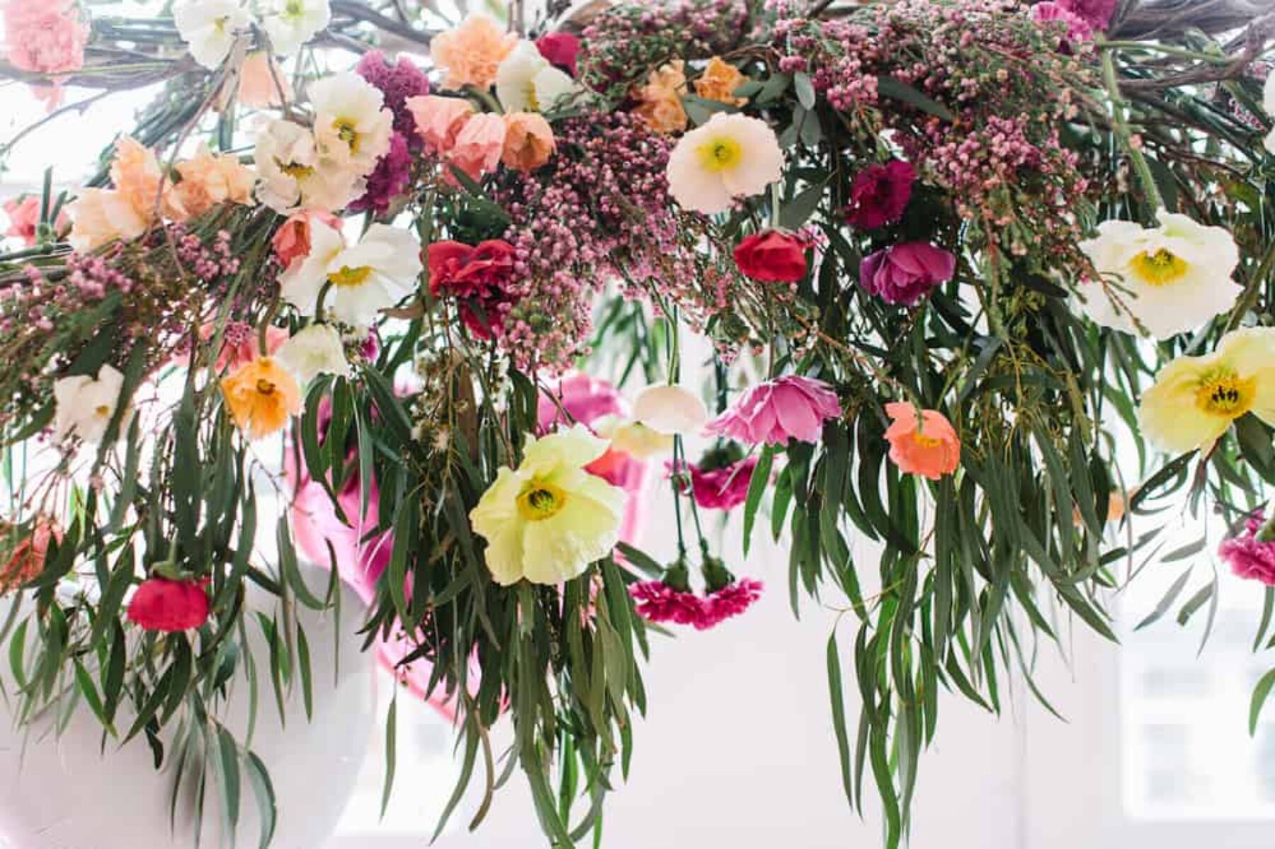 hanging floral installation