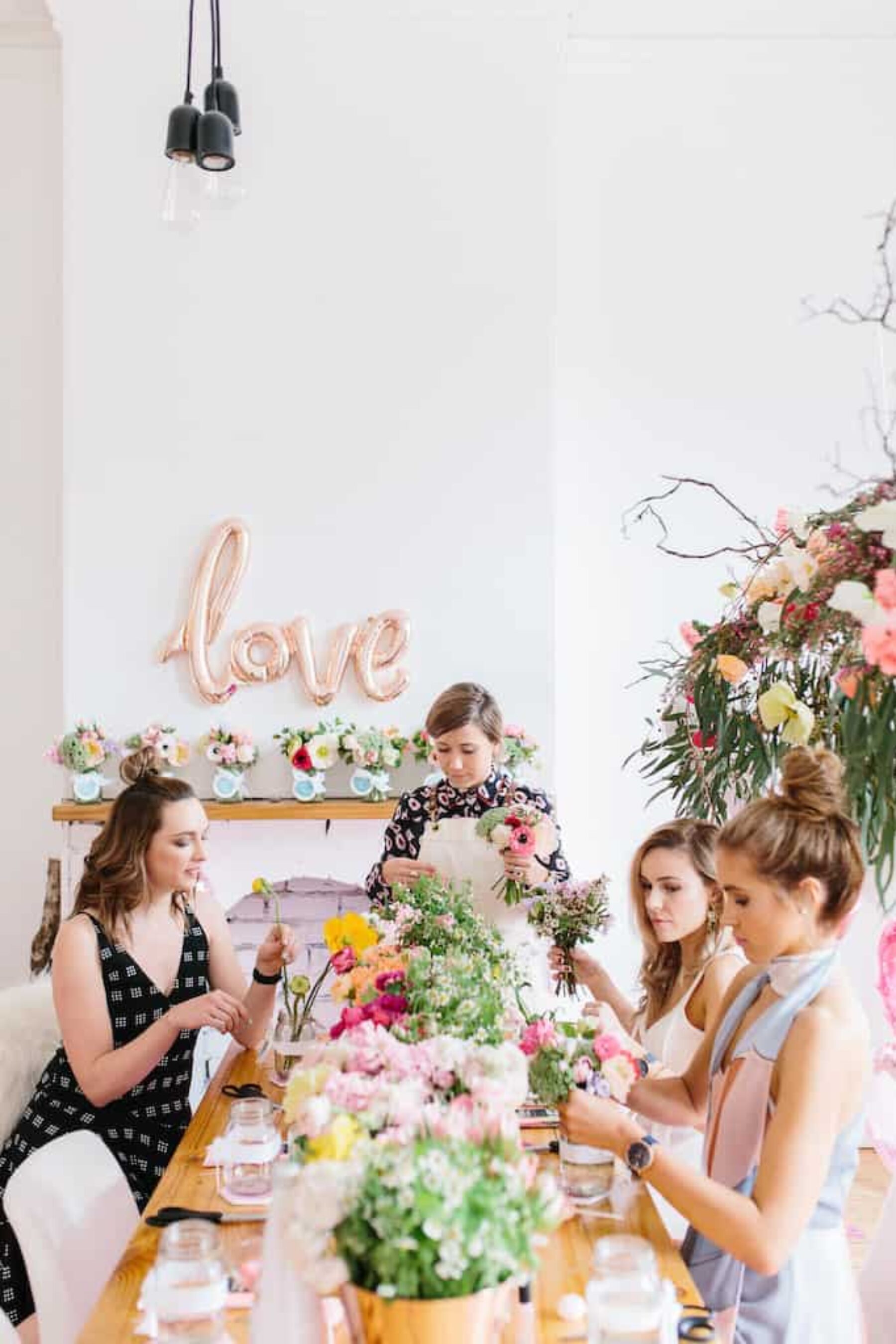 posy-making workshop with Hi Petal