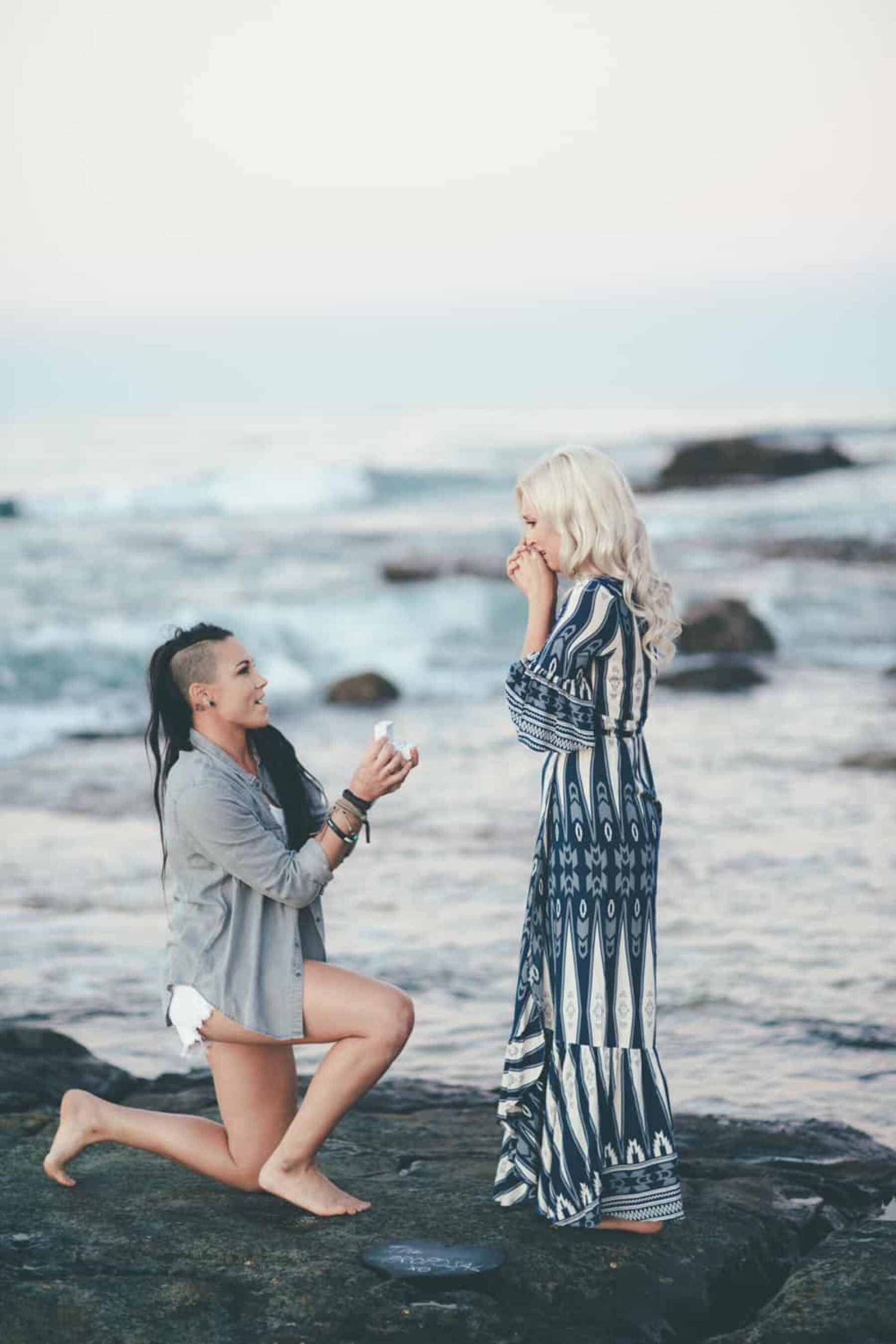 Surprise beach proposal shoot by Talitha Crawford