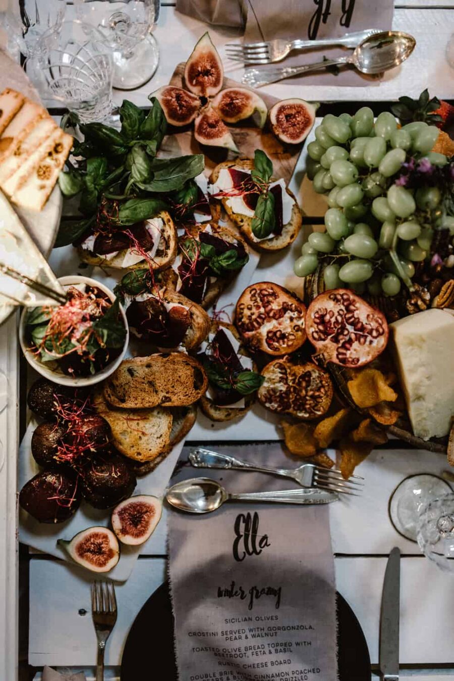 rustic grazing table for a foodie hen’s party