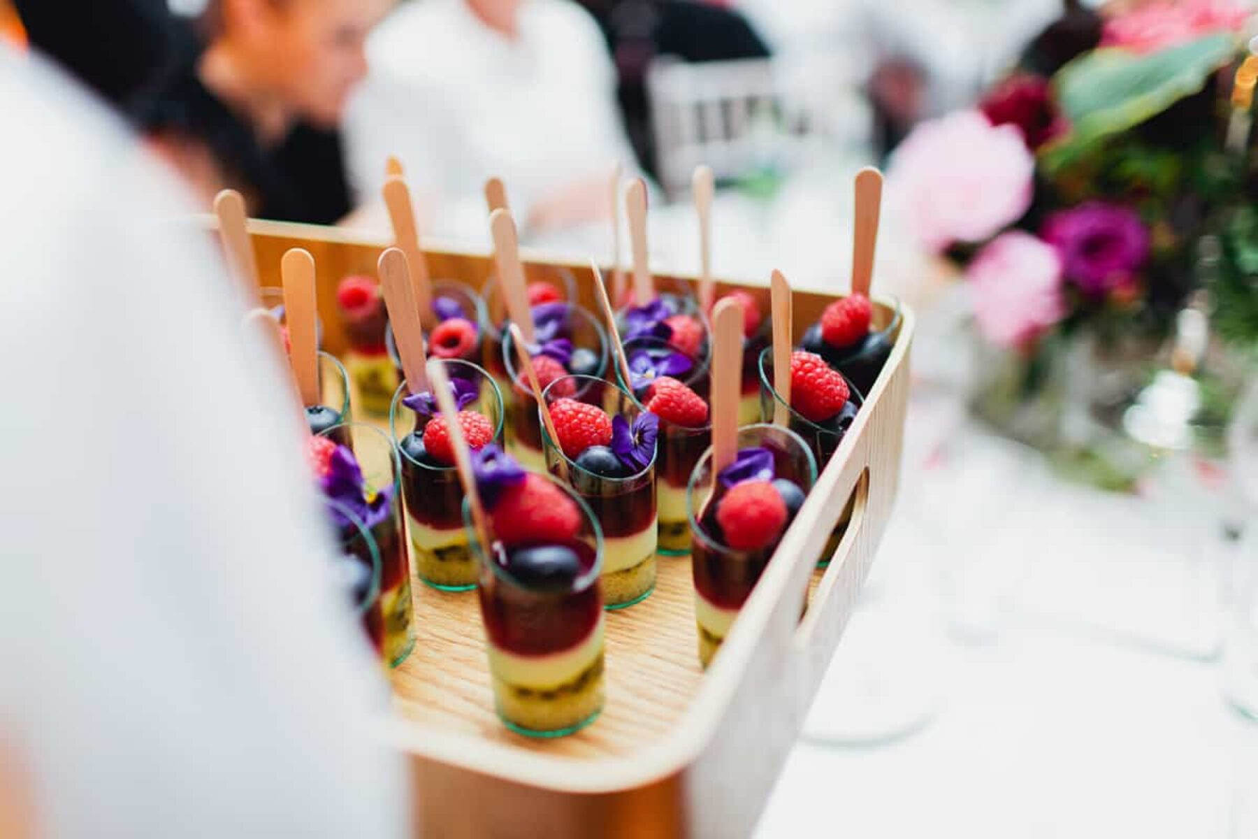 cocktail wedding - individual potted desserts
