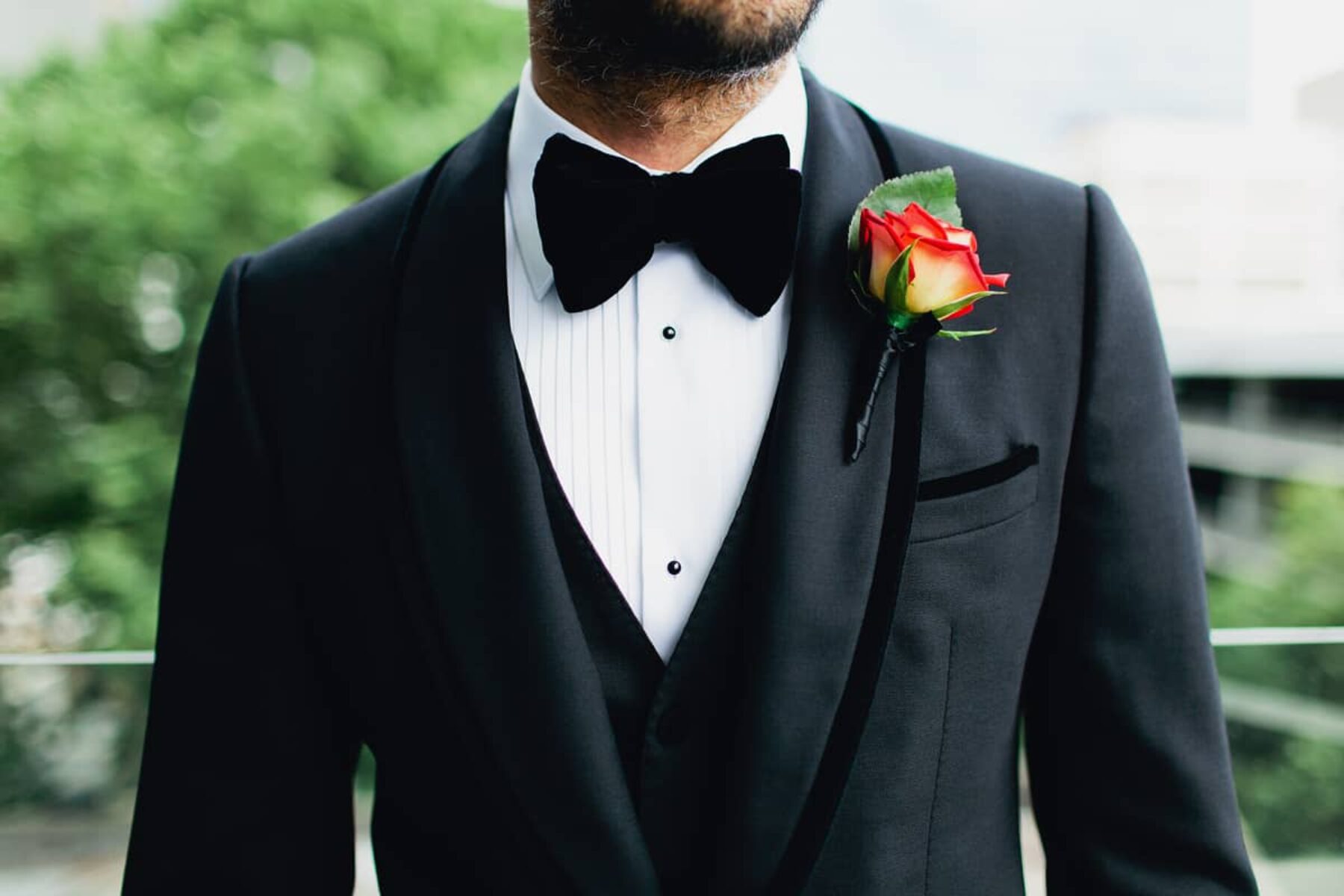 Dolce & Gabbana wedding tux and bow tie