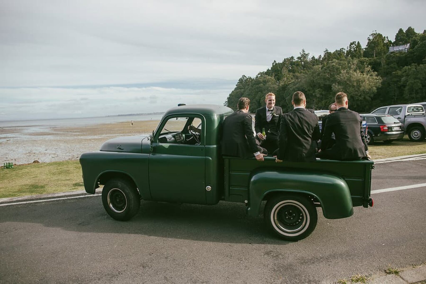 vintage army green Dodge truck