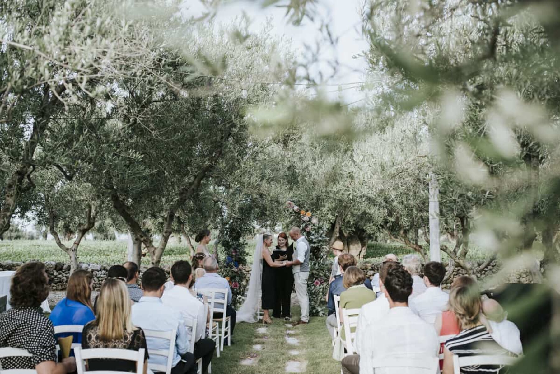 Italian olive grove wedding