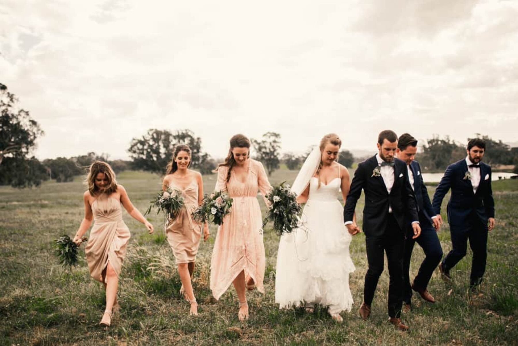 blush bridesmaid dresses by Zimmermann