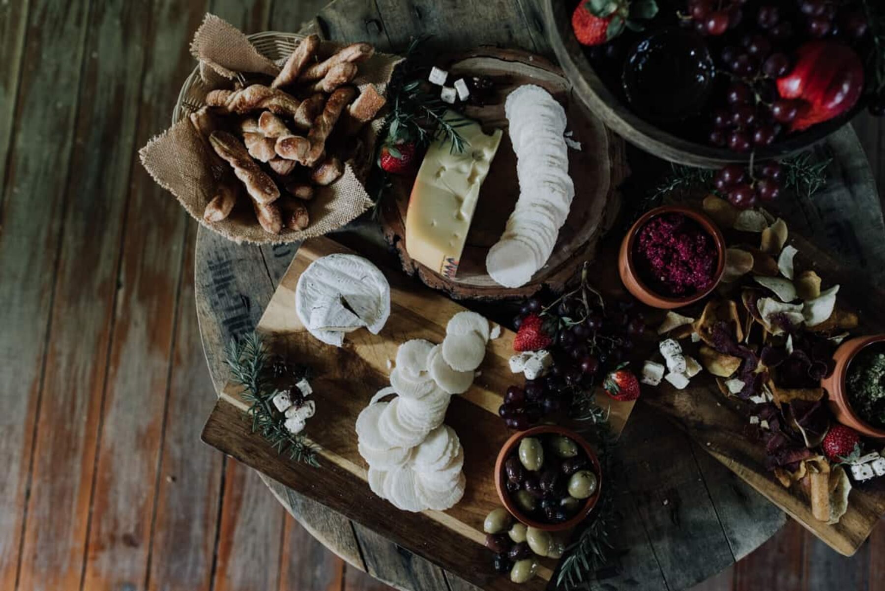 rustic grazing table