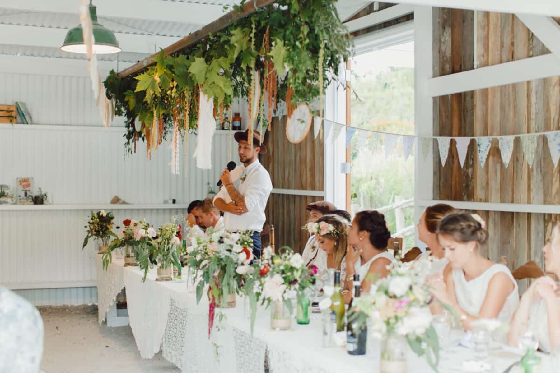 Vintage barn wedding at Old Forest School New Zealand