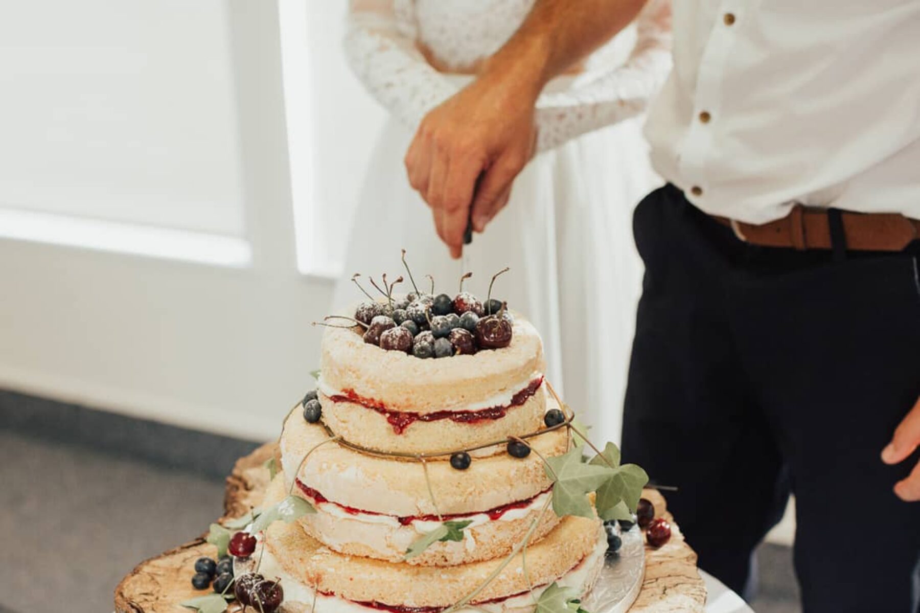 homemade layered sponge wedding cake