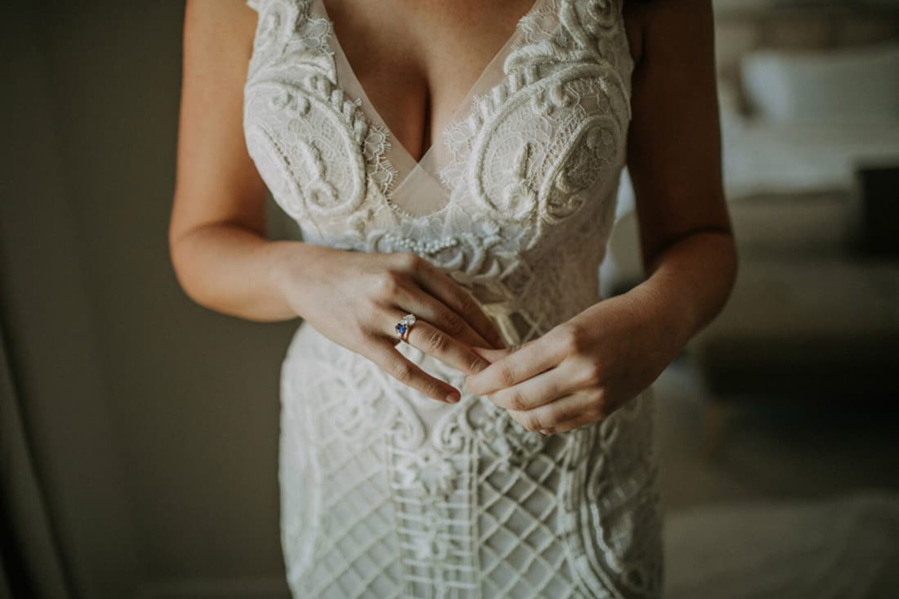 Pallas Couture lace wedding dress