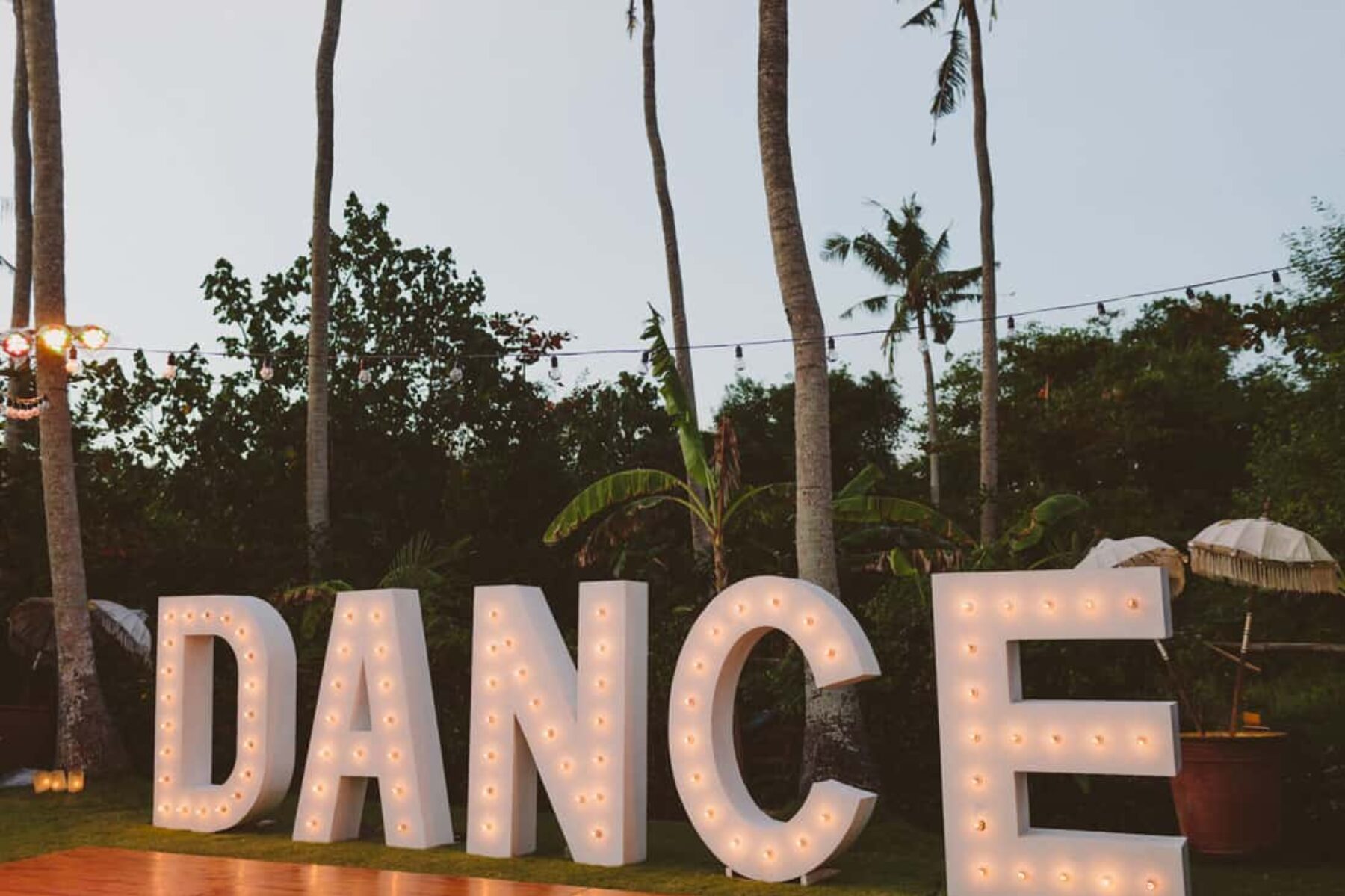dance floor giant letters