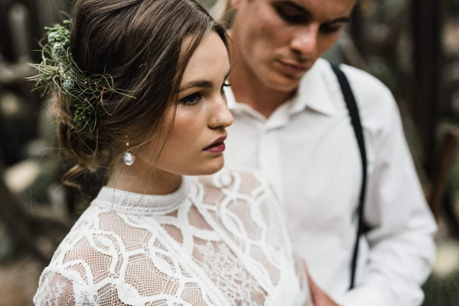 boho cactus farm wedding