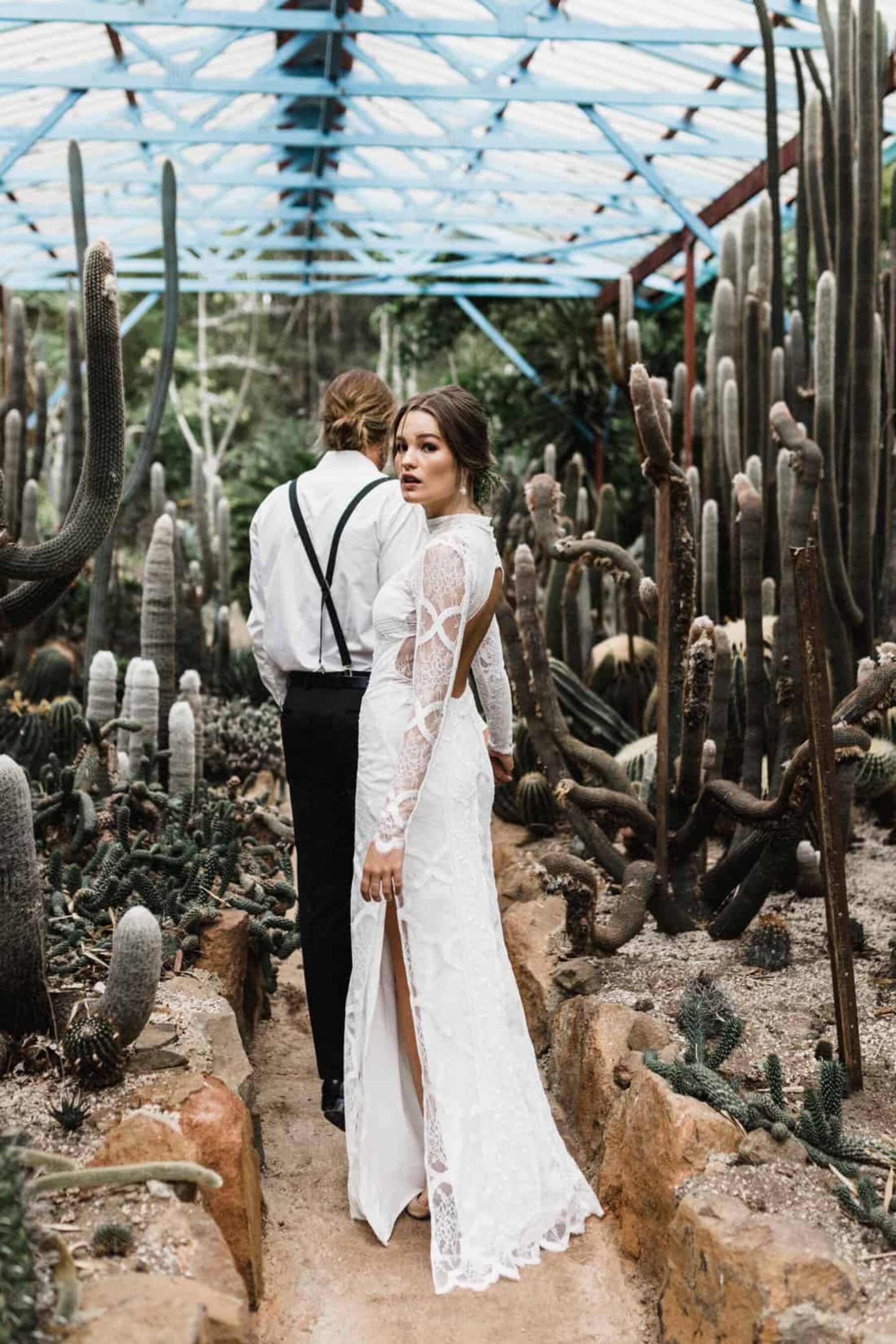 long sleeve backless wedding dress