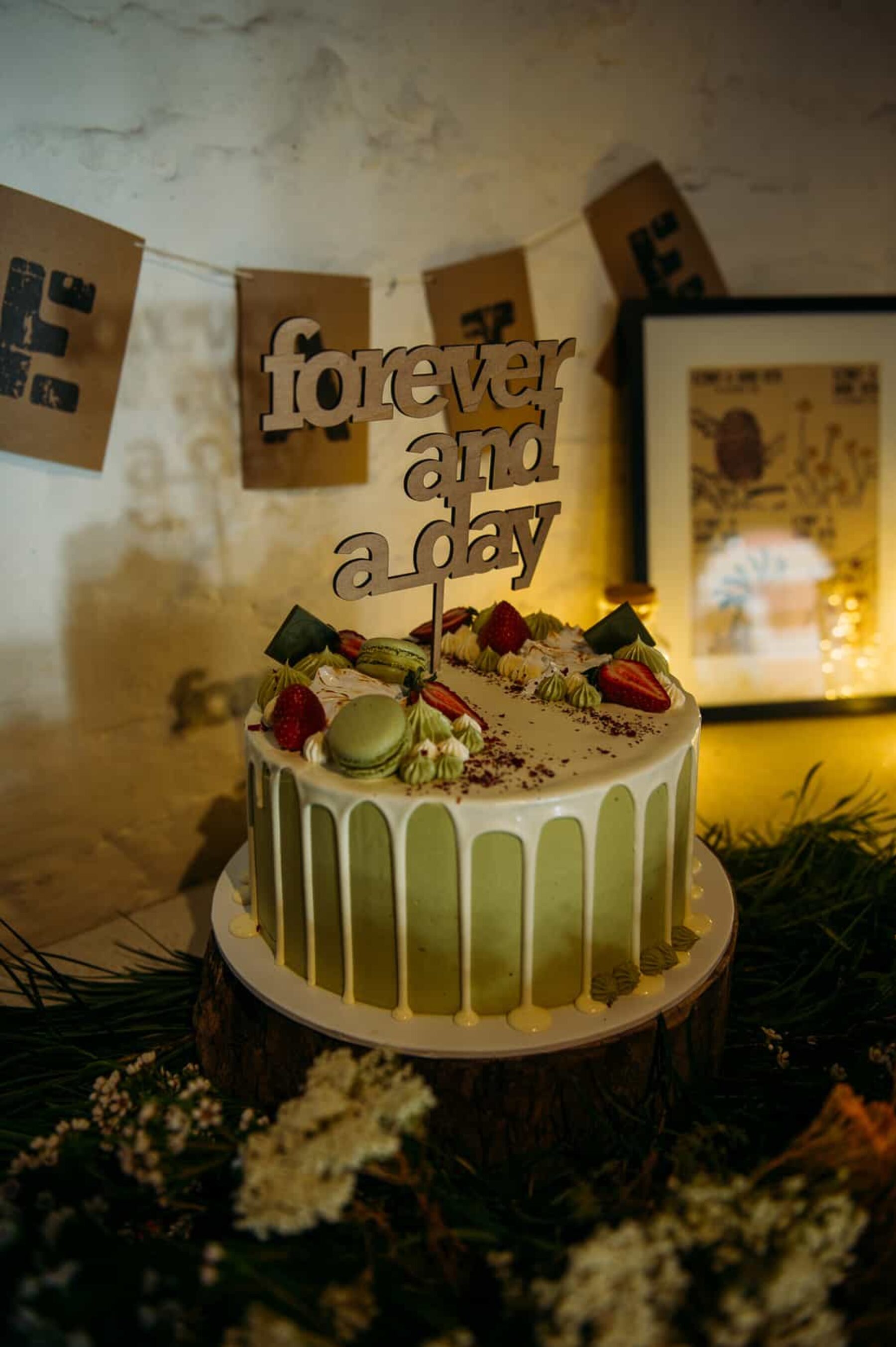 chocolate mud cake with matcha buttercream