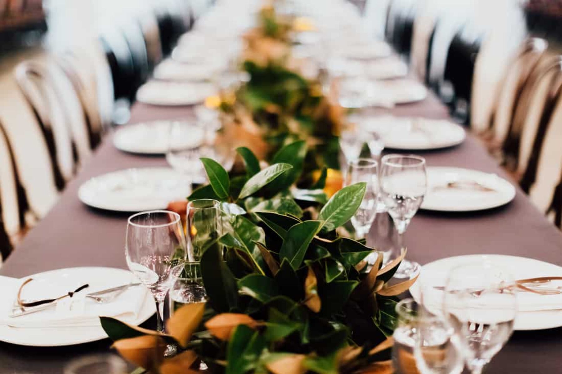 foliage table runner