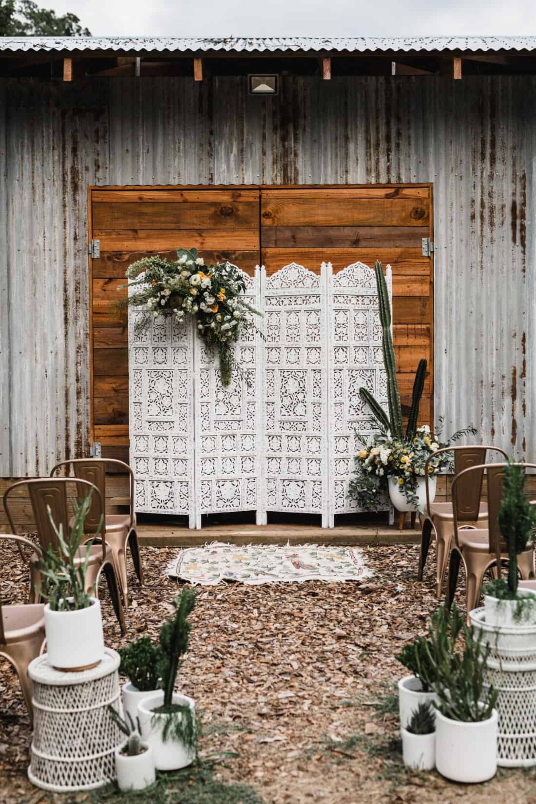 rustic boho barn wedding