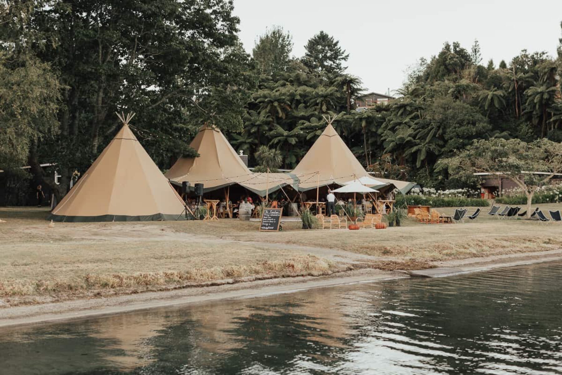 Tipi wedding at Lake Tarawera, Rotorua NZ